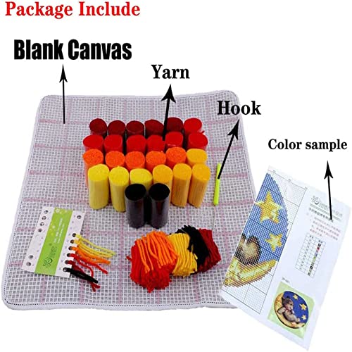 Izzya Mountains Pattern Latch Hook Kits, Sunrise Handmade Tapestry Kits, Diy Cross Stitch Rug Kit For Child Adult Beginner, Home Decorations, 40 * 27" #TOP6