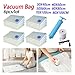 YANGQINGFEI Folding Compressed Organizer Dustproof Vacuum Compression Sealer Bag Space Saving Hand Pump for Clothes Blankets Bedding(6PCS Bag with Pump,60X80cm48)