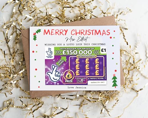 Thank you teacher Christmas scratch card holder, teacher card, teaching assistant gift End of Year unique Gift - Design 1 — photo 4