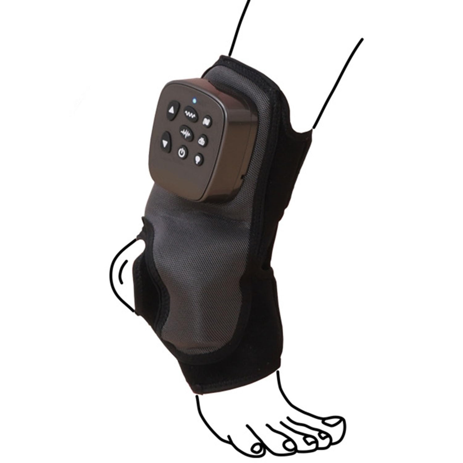 KYOFIS Masajeador eléctrico de Tobillo y pie, masajeador de Tobillo y pie con Almohadilla térmica, masajeador de pies inalámbrico multifunción for tendinitis, Alivio del Dolor de Artritis
