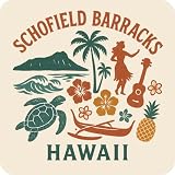 Schofield Barracks Hawaii Souvenir Vinyl Magnet – Destination Travel Keepsake Collectible 3-Inches Wide