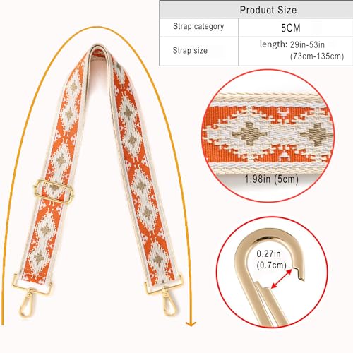 Image of Purse Strap Wide Replacement Crossbody Strap Handbag Guitar Strap Purse Shoulder Strap Adjustable