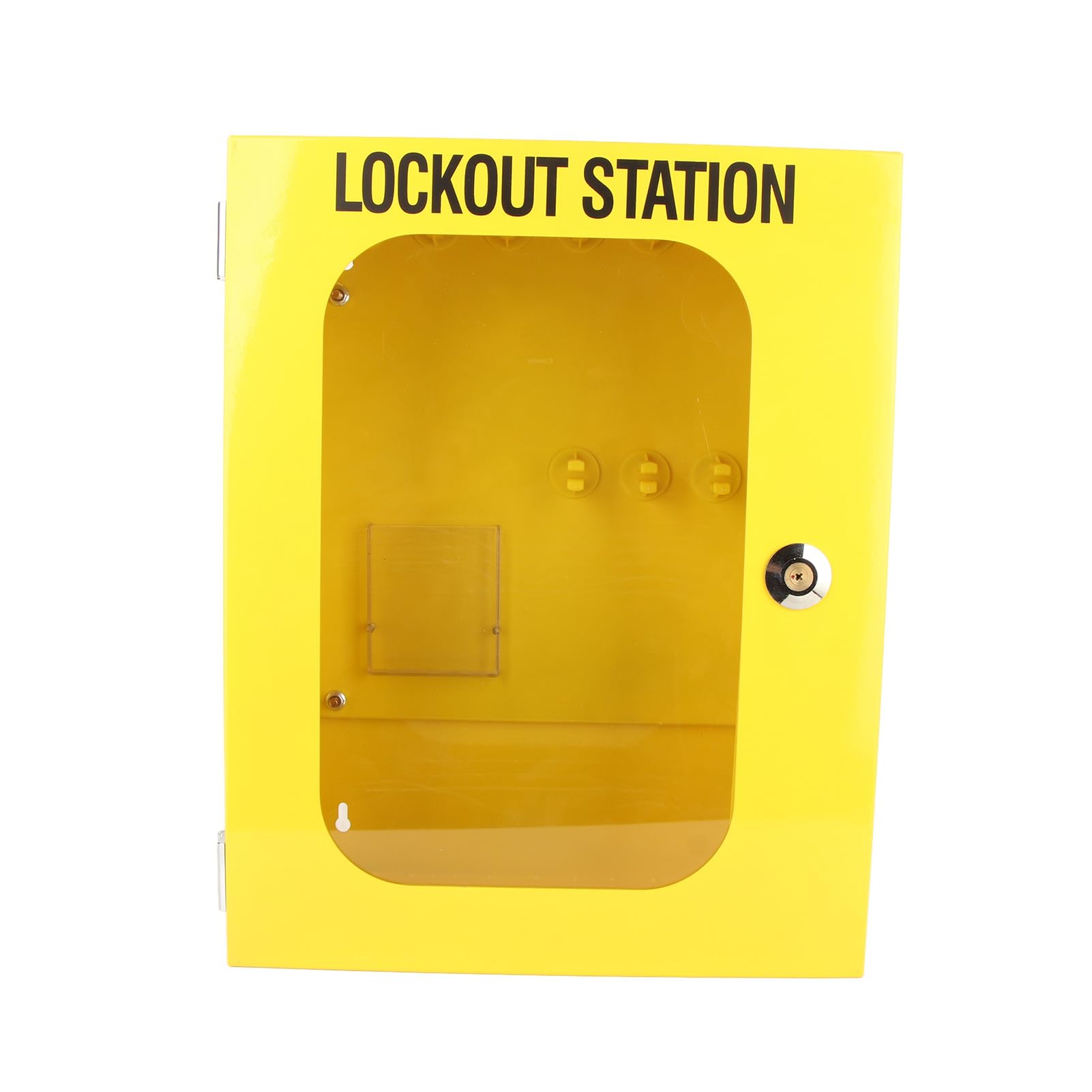 Natudeco Lockout Station Cabine Box Lockout Tagout Supplies Workplace Safety Lockout Box Iron Portable with 2 Keys for Maintenance Safety