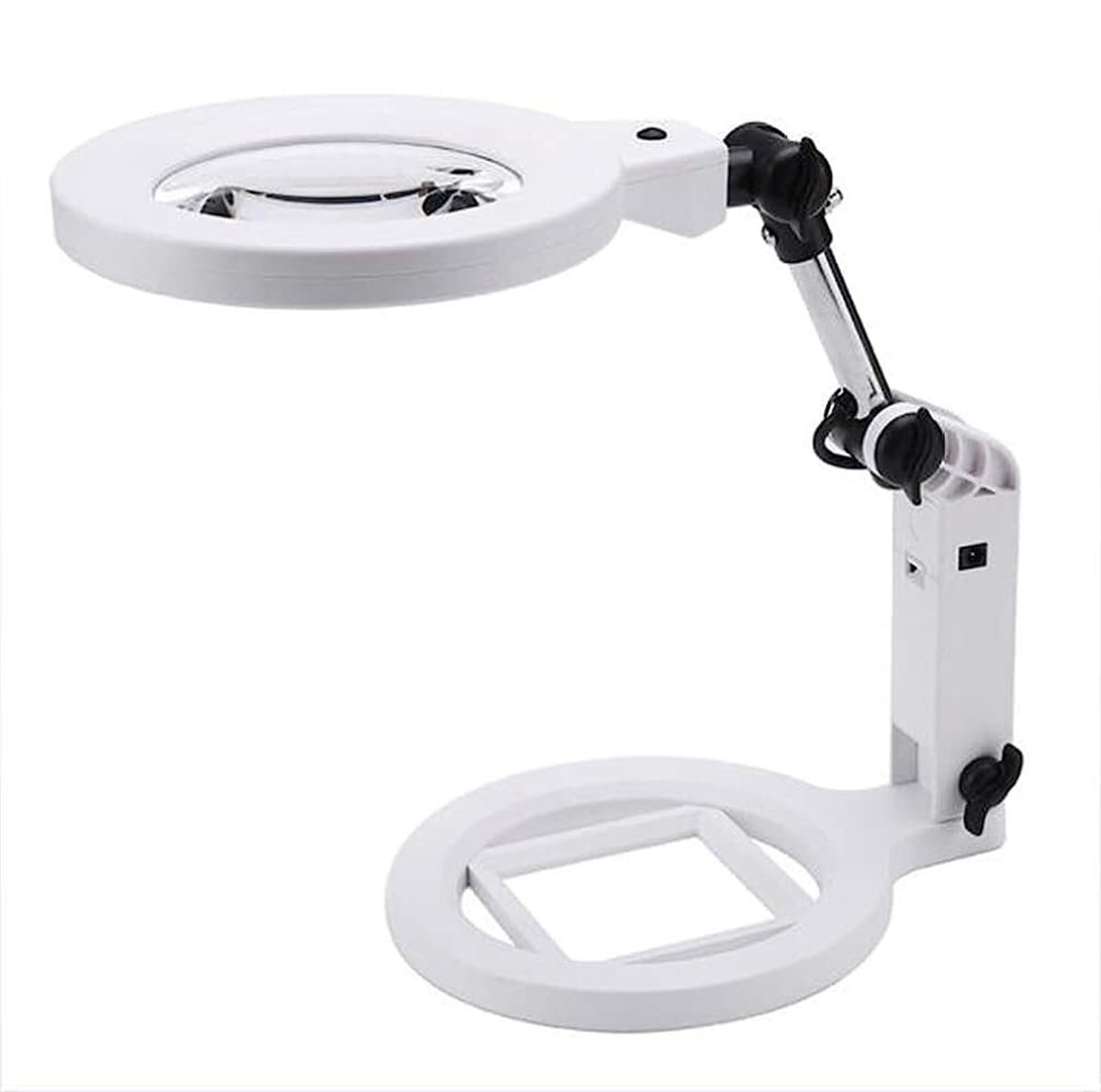 SaryEdge Magnifiers, Led Magnifying Lamp, 5X Daylight Hands Free Folding Magnifier and Table & Desk Lamp Light,Portable Adjustable Dimmable Illuminated vision,