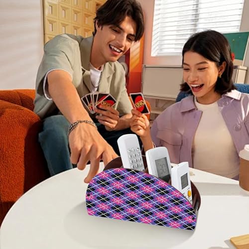 Image of MVVMTOP Diamond Painting Art Kit Organizer Box, Purple Plaid DIY Special Shape Diamond Partial Mosaic Handmade Making Kit Organizer Box, Modern Home Dining Living Room Table Top Decor Art Decoration