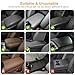 Zaqmru Armrest Cover for Car Fit for Jeep Wrangler - Center Console Cover with Cup Holders and 2 Storage Pockets(Black)