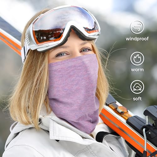 Winter Neck Gaiter Warmer, Soft Fleece Face Mask Scarf for Cold Weather Skiing Cycling Outdoor Sports4