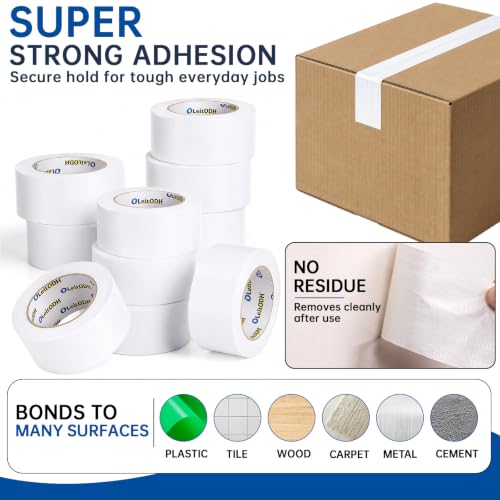 Image of Oleitodh White Duct Tape Bulk, 2 Inches x 30 Yards, 22 Pack