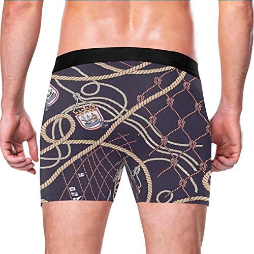 Calzoncillos bóxer para hombre Vnurnrn marrones estilo hip hop pack de 2 unidades de ropa interior 3