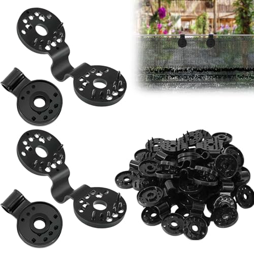 Shade Cloth Clips, Planenclips, 50 Stück Kunststoff Clips für Schutztuch, Kunststoffclips Sonnensegel Befestigung, Befestigungsclips Multifunktionale für Sonnenschutznetze, Schutztuch, Sonnensegel