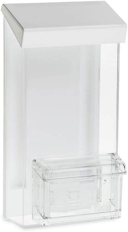 SOURCE ONE SOURCEONE.ORG Outdoor Trifold Brochure Holder with Business Card Holder, White Lid