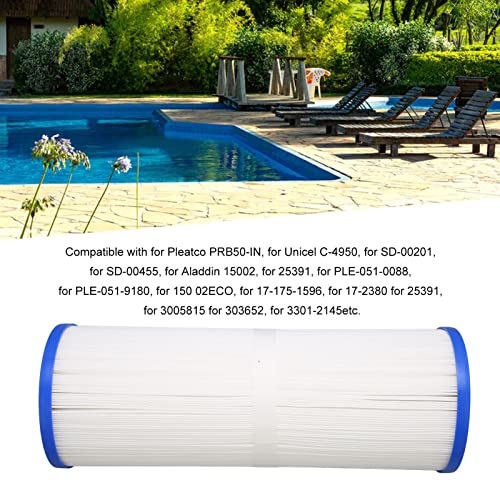 CHICIRIS Cartucho de substituição de filtro de piscina, 1 peça de substituição de filtro de banheira