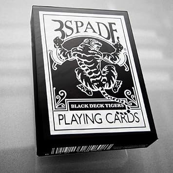 Ellusionist Black Tiger Gaff Playing Cards Black UV500 Air-Flow Finish Deck