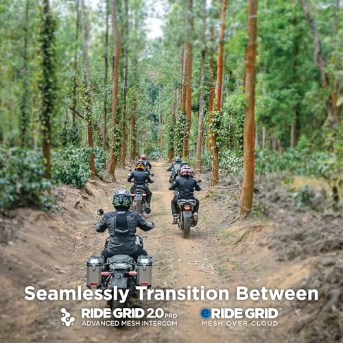 Image of BluArmor C60 Pro RIDEGRID 2.0 APEX Mesh Helmet Intercom - T-Stick + MagDock + 3.5 mm Audio Out + Full Motion Sense Standard, Unlimited Mesh, eRIDEGRID Cloud, AUDIOWEAVE, Bluetooth 5.3, IP67