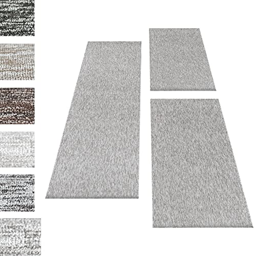 Carpettex Bettumrandung Schlafzimmer 3teilig Kurzflor Teppich Einfarbig...