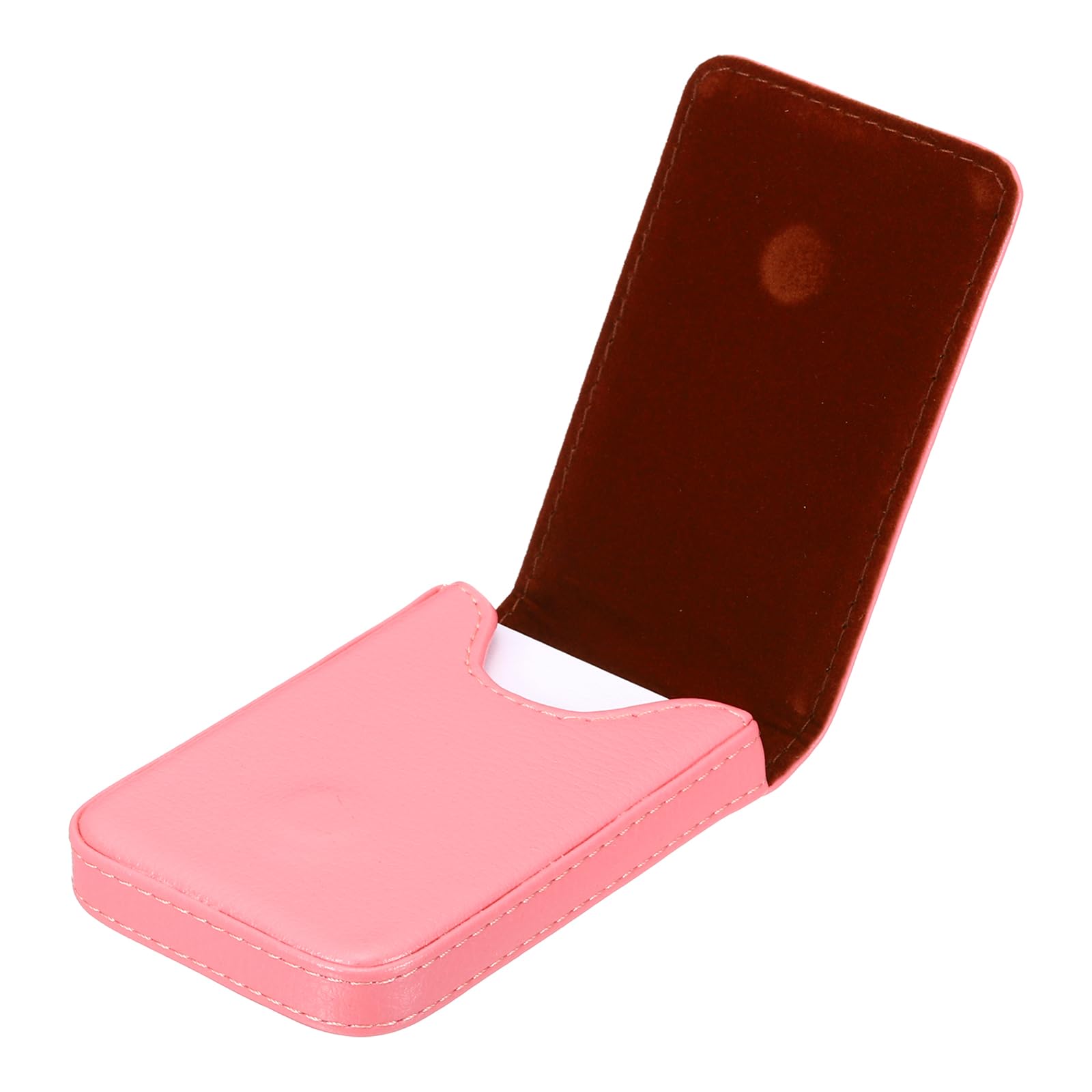 PATIKIL Business Card Holder, PU Leather Business Card Pocket Slim Name Card Wallet with Magnetic Shut for Office Credit Card ID Organization, Pink