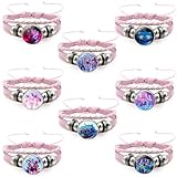 TCRZHHRX Lote de 8 Pulseras K-p0p Demon Hunters - Pulsera de la Amistad Ajustable de Piel Unisex - Regalo para Fans del Anime (Navidad, Cumpleaños) (Rosa, Brazalete)