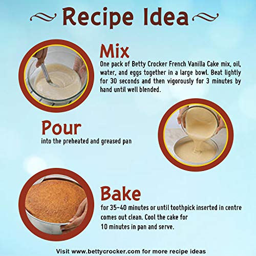 Image of Betty Crocker Super Moist Cake Mix, French Vanilla Flavor 520 G And Cake Mix, Triple Chocolate Brownie, 425 Gram