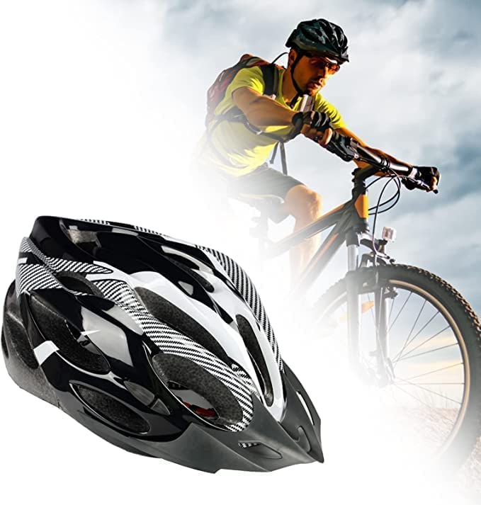 Image of Light Weight Bicycle /Bike Helmet with Flexible Padding for Kids and Adults, Adjustable Size, for Road & Mountain Cycling /Skating Helmet (Blue)