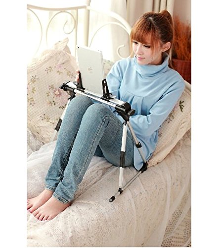 AFUNTA Tablet Stand, Adjustable Portable Foldable Phone Holder for Floor Desk Sofa Bed, Compatible iPad 2 3 4 5 Samsung Iphone6-16 Plus, Car, Bedroom, Kitchen, Office