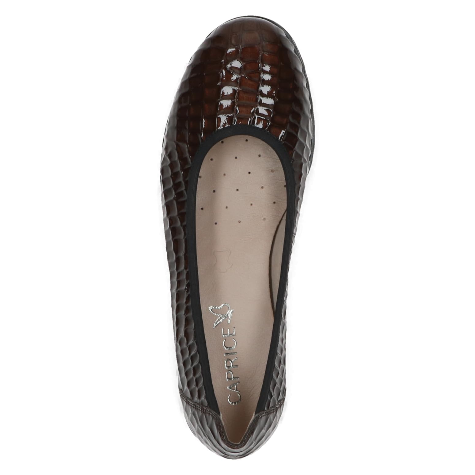 Caprice Damen Ballerinas aus Leder Rund