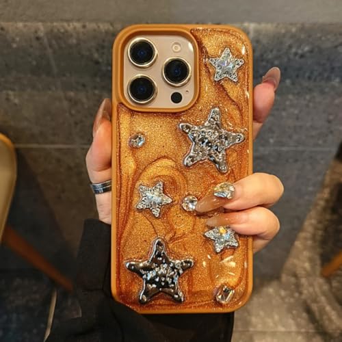 Coque iPhone 13 Pro Max antichoc marron cadeau idéal étoiles