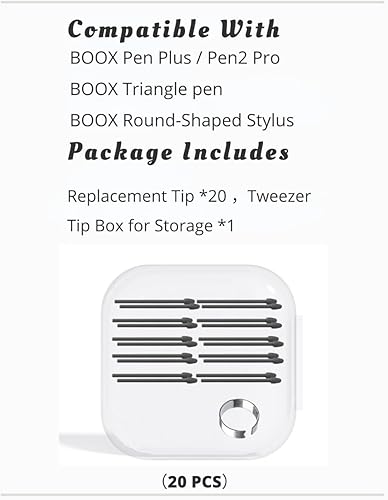 Miniatura 5 de 20 puntas de rotulador de repuesto para BOOX Pen Plus, Pen2 Pro, Max Lumi2, Note Air2, Note5, Nova Air C Stylus, bolígrafo triangular y punta