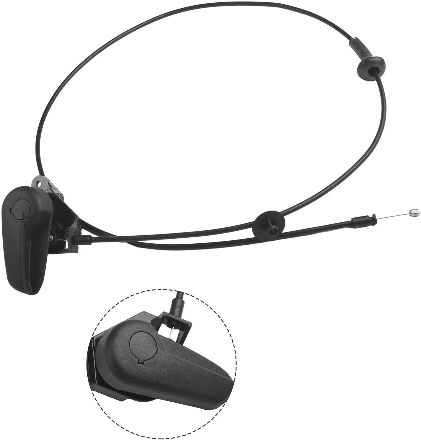 Hood Handle Compatible with Fusion 2013-2017 Hood Release Cable Black Plastic DS7Z16916C DS7Z16916D