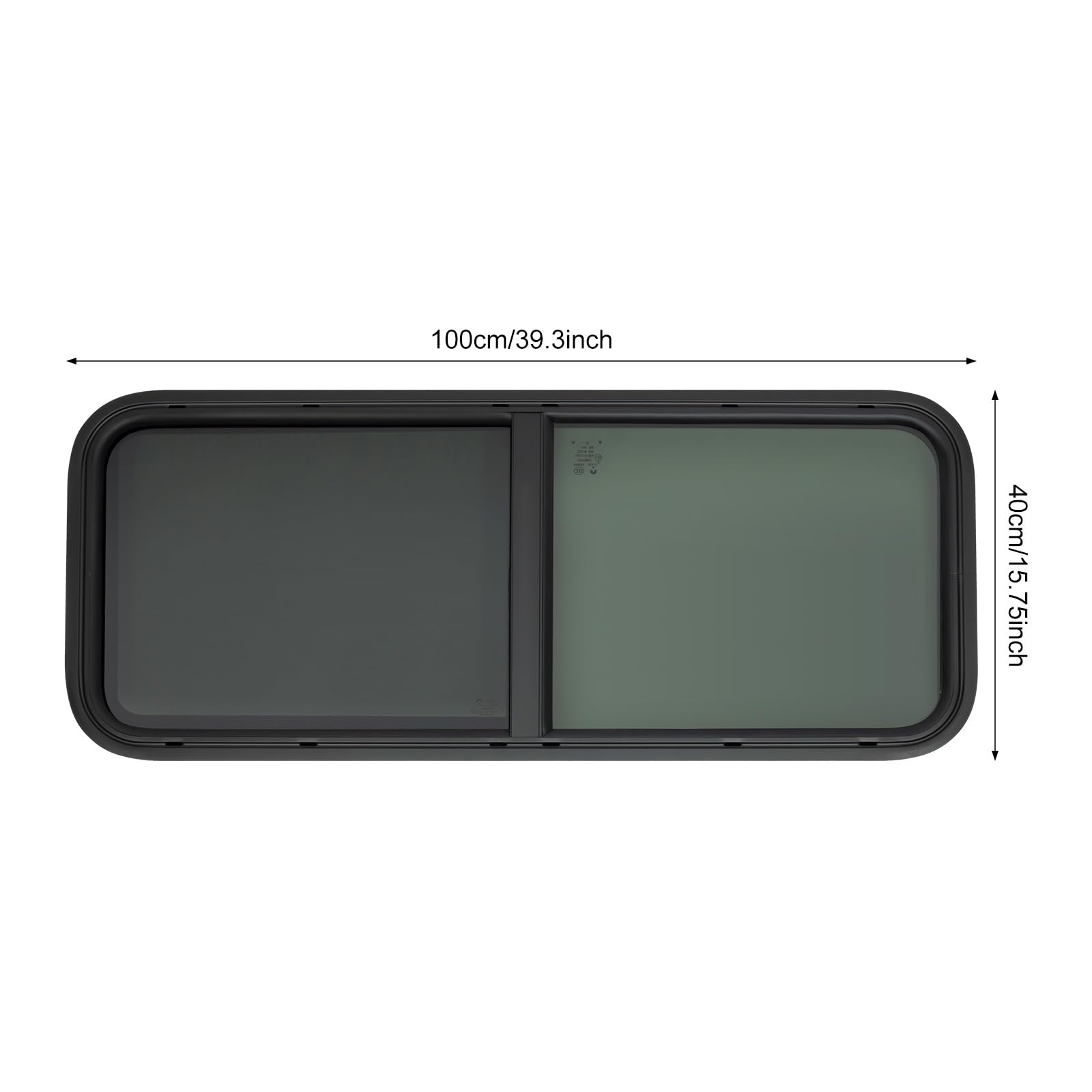 Ventana Lateral de Caravana, Corredera con Protección contra Insectos, Repuesto para Autocaravanas, Remolques, Camionetas u Otros Vehículos (1000 x 400 mm)