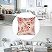 Icotoibabie Linen Pillow Case Pink Rose Bird Pattern 18x18 Inch Double Sided Decorative Cushion Cover for Sofa Bed Chair Car