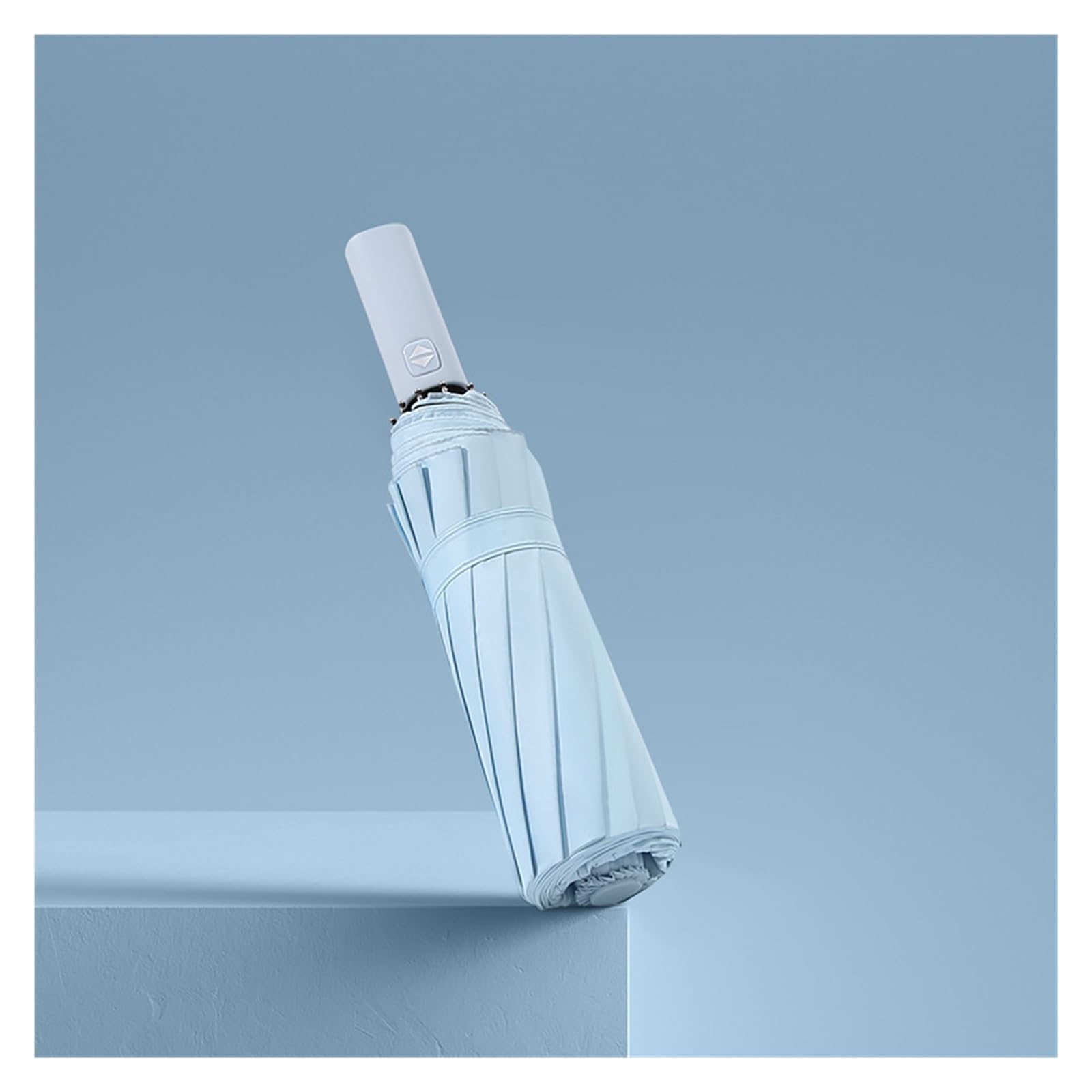 eexbz Umbrellas for Rain 12-Rib Automatic Umbrella Solid Color Rain Or Shine Business Men's Umbrella Strong Umbrella for Wind and Rain(F)