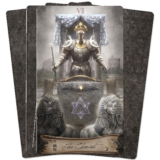 Image of AYME Heaven & Earth Tarot Card Game In A Tin, A 78-Card Deck Gilded Black (Limited Edition), 400 Gsm Black Core Cardstock (Style 2)