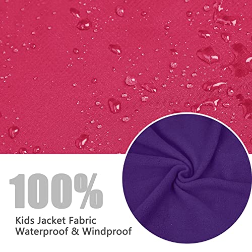 Yingjielide Girl's Waterproof Ski Jackets,Kids Warm Winter Snow Coat,Fleece Lined Hooded Outerwear,Snowboarding Windproof Rose 11-12 Years #TOP5