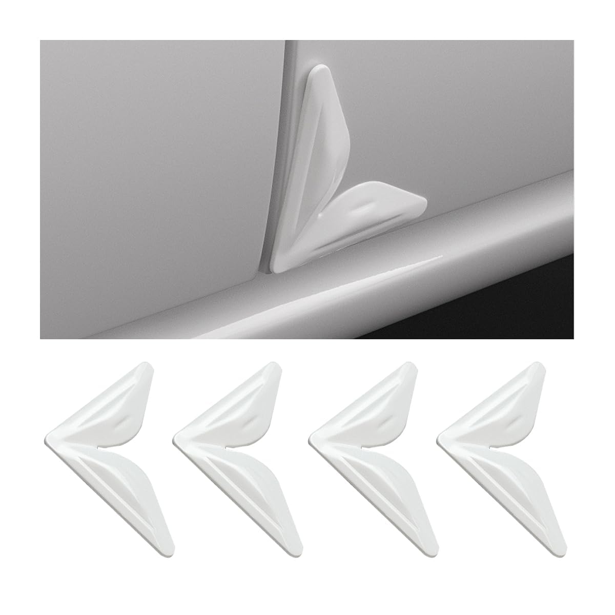 WENINETIES 4Pcs Car Door Corner Protector for Lexus RX II 400h 4WD 2003-2009, Scratch Resistant Car Door Corner Cover Vehicles Side Doors Edge Corners Guard Protector,White