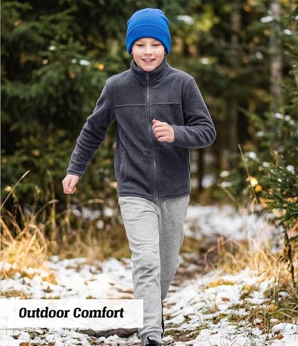 Image of Spring&Gege Youth Solid Full-Zip Polar Fleece Jacket for Children
