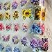 Koolemon 6Rolls Pre-Cut Floral Tape, Decorative Tape PET Flower Stickers for Crafts Journaling Scrapbook Supplies