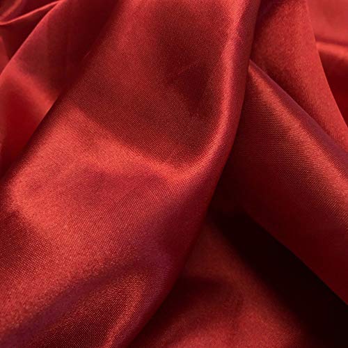 Mds Pack Of 5 Yard Charmeuse Bridal Solid Satin Fabric For Wedding Dress Fashion Crafts Costumes Decorations Silky Satin 44”- Apple Red #TOP2