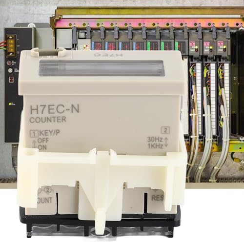 Contador Electrico H7EC-N Sin Voltaje de Entrada LED Medidor de Contador Digital Contador Eléctrico Digital Pantalla LCD de 8 dígitos 0-99999999 Rango de Conteo Totalizador Digital Con Soporte