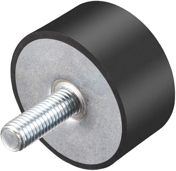 uxcell M10 Thread Rubber Mounts,Vibration Isolators,Cylindrical Shock Absorber with