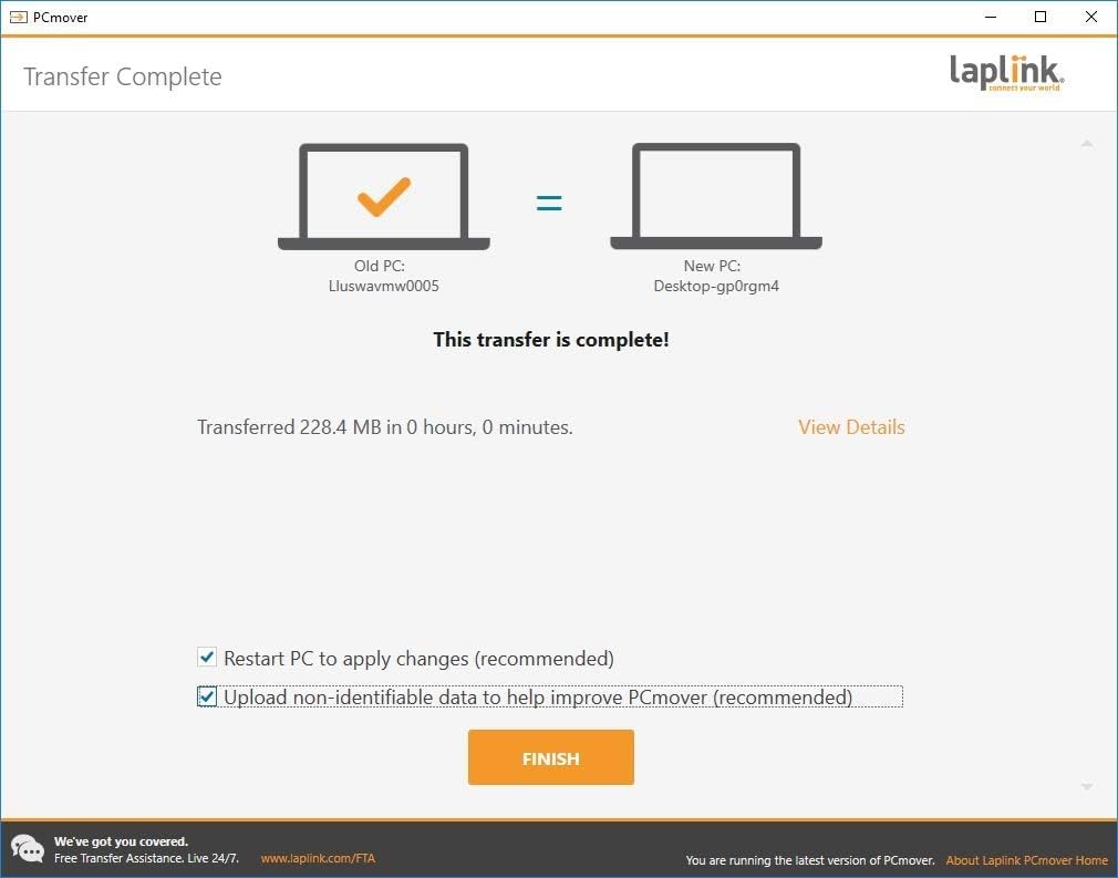 Laplink PCmover Home – Sofortdownload – Einzelnutzungslizenz – Verschiebt Anwendungen, Dateien und Einstellungen auf Ihren neuen PC