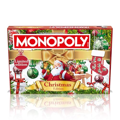 Winning Moves Christmas Monopoly Board Game, Play as Rudolph, Snowman or Santa and trade your way to success - Image 2