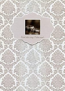 Designer Greetings with This Ring Tip On Banner Over White Ribbon 3D Hand Decorated Designer Boutique Keepsake Formal Wedding Congratulations Card