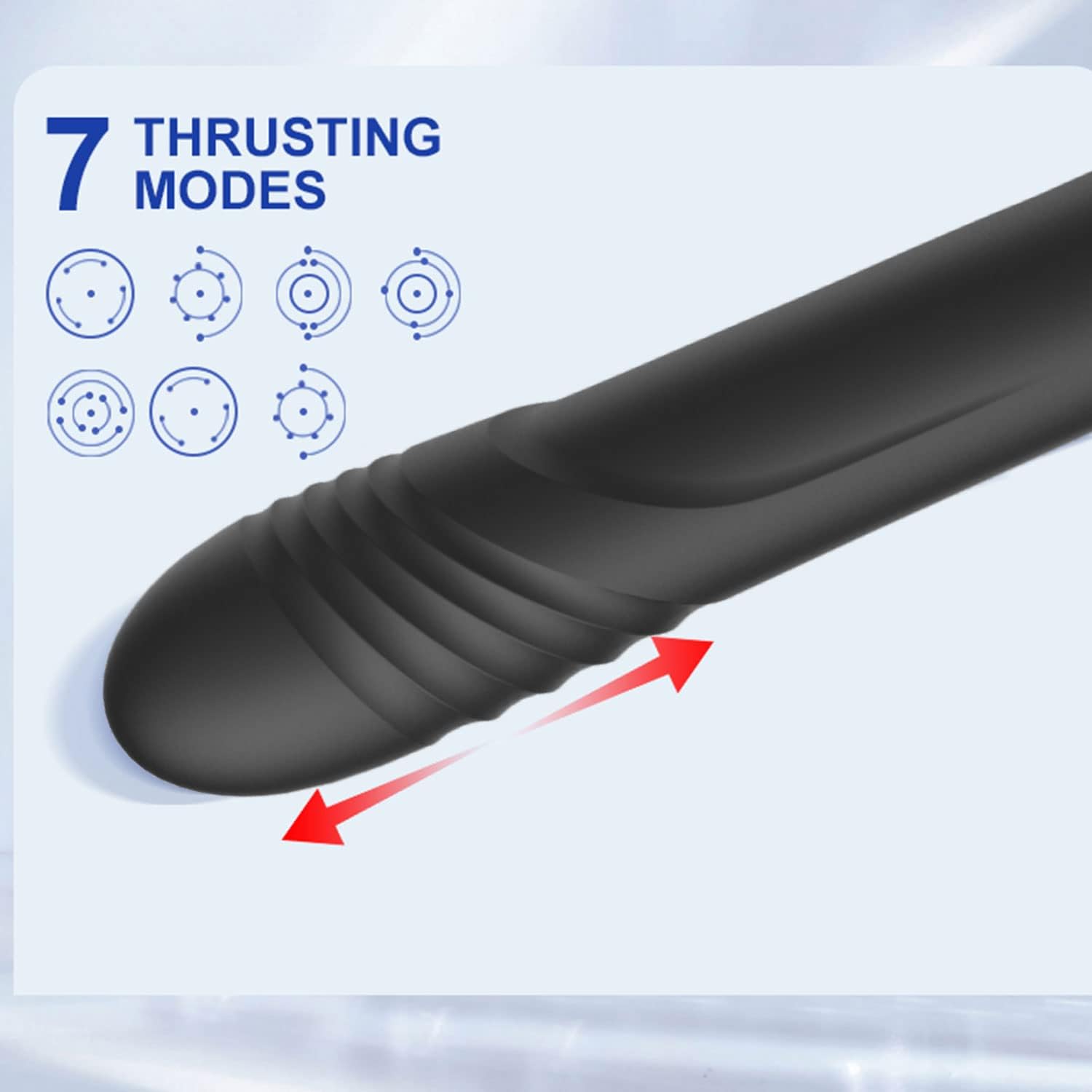 Hammer G Spot Clit Sucking Vibrator Adult Sex Toys for Woman,Pulsating Anal Dildo Vibrators Waterproof Nipple Vagina Prostate Massagers Rechargable Thrusting Clit Stimulation for Couples (Black red)