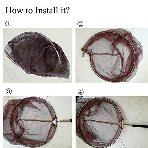 Foldable Fishing Net Freshwater,Fishing Landing Net Saltwater,Foldable Collapsible Fishing Pole with Durable Soft Mesh for Catching or Releasing (39.9inch fishing net)