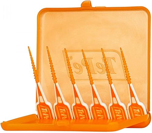 Miniatura 3 de TePe Púas de hilo dental, palillos de dientes, palitos de hilo dental, EasyPicks XSS, naranja, paquete de 36