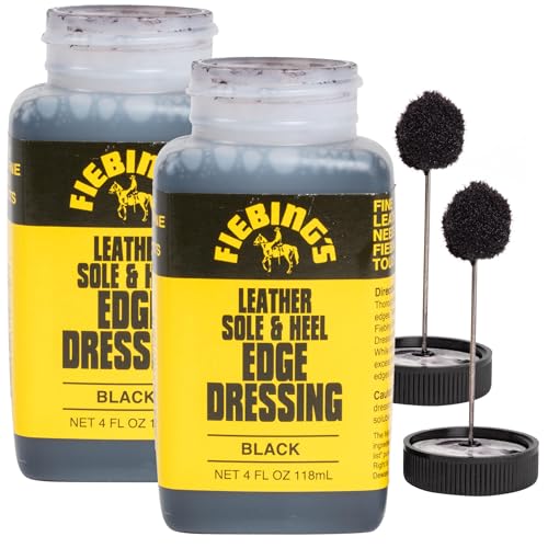 Pansement noir Fiebing's pour semelle en cuir et talon noir de rechange kit de rénovation