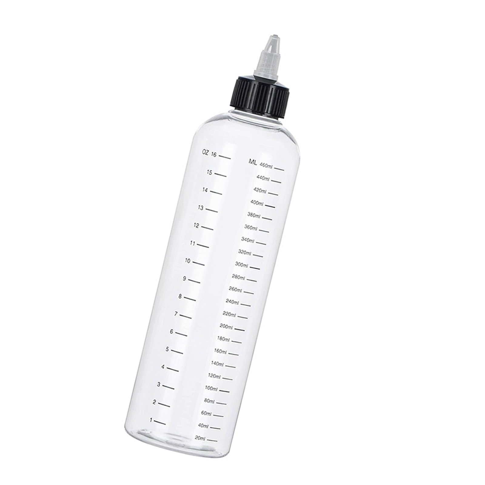 CRFFZ Clear Squeeze Container 500ml Liquid Dispenser Hair Applicator Bottle for Home Travel Use Hair Dyes Essential Household Liquid Storage Bottle