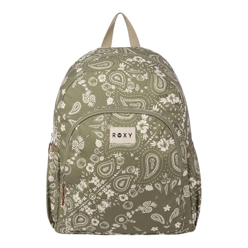 Roxy Womens Moon Magic Backpack | Travel | Vacation | Everyday Carry | Laptop Sleeve | Padded Straps | 22L - Oil Green Boho Bandana