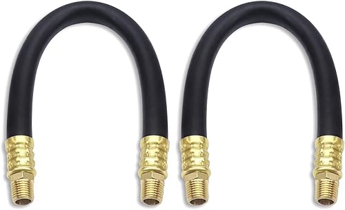 Miniatura 7 de QWORK Manguera de compresor de aire, manguera de aire de 38" x 15", presión máxima de trabajo de 300 PSI, NPT macho de 14" a conexiones NPT macho de