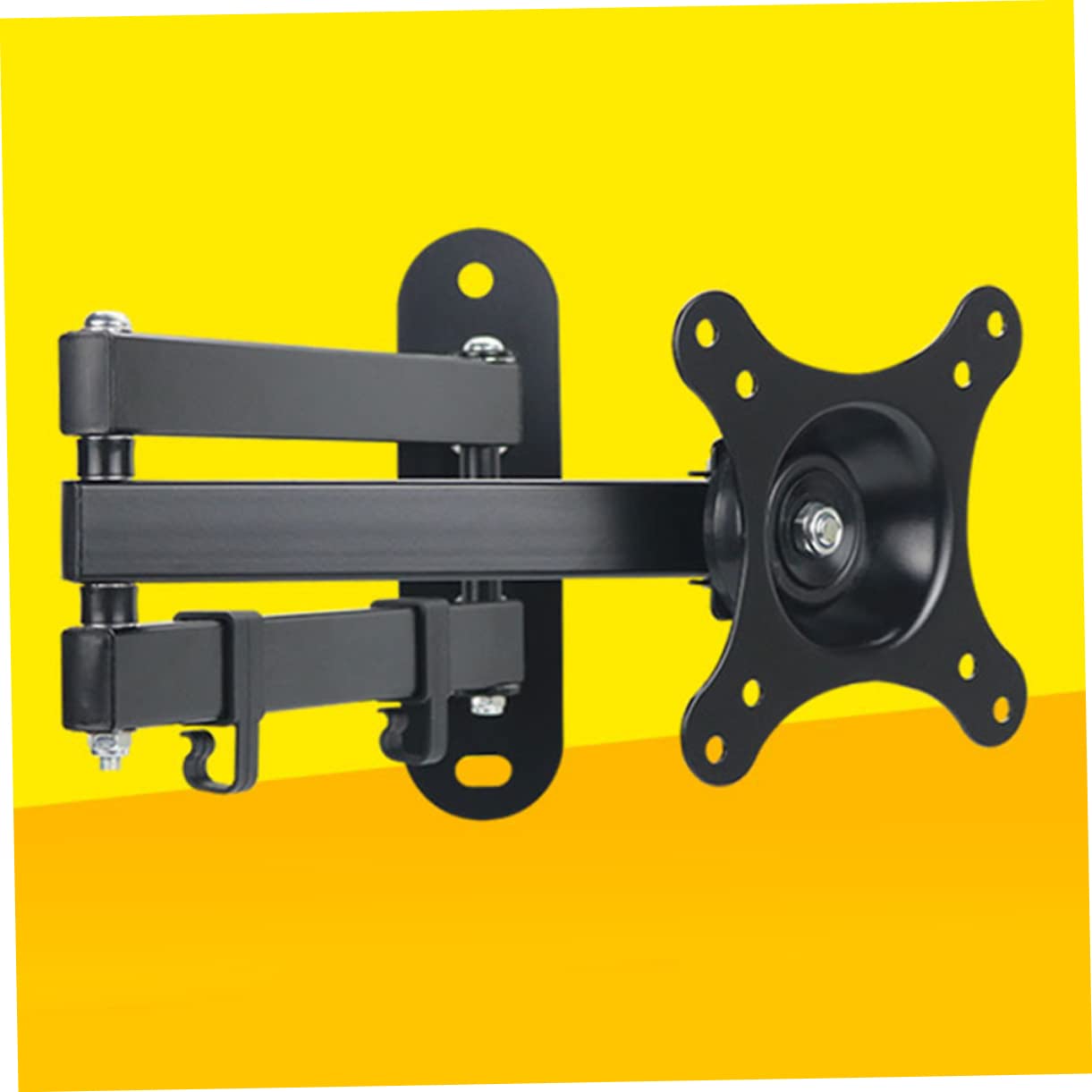 Supporto Tv da Parete per Lcd Monitor 10-27 Pollici in Ferro | Portata 7kg, Design Nero, Gestione Cavi Integrata, per Spazi Pubblici e Commerciali